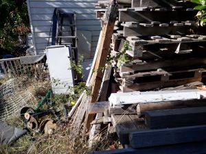 débarrasser un jardin encombré